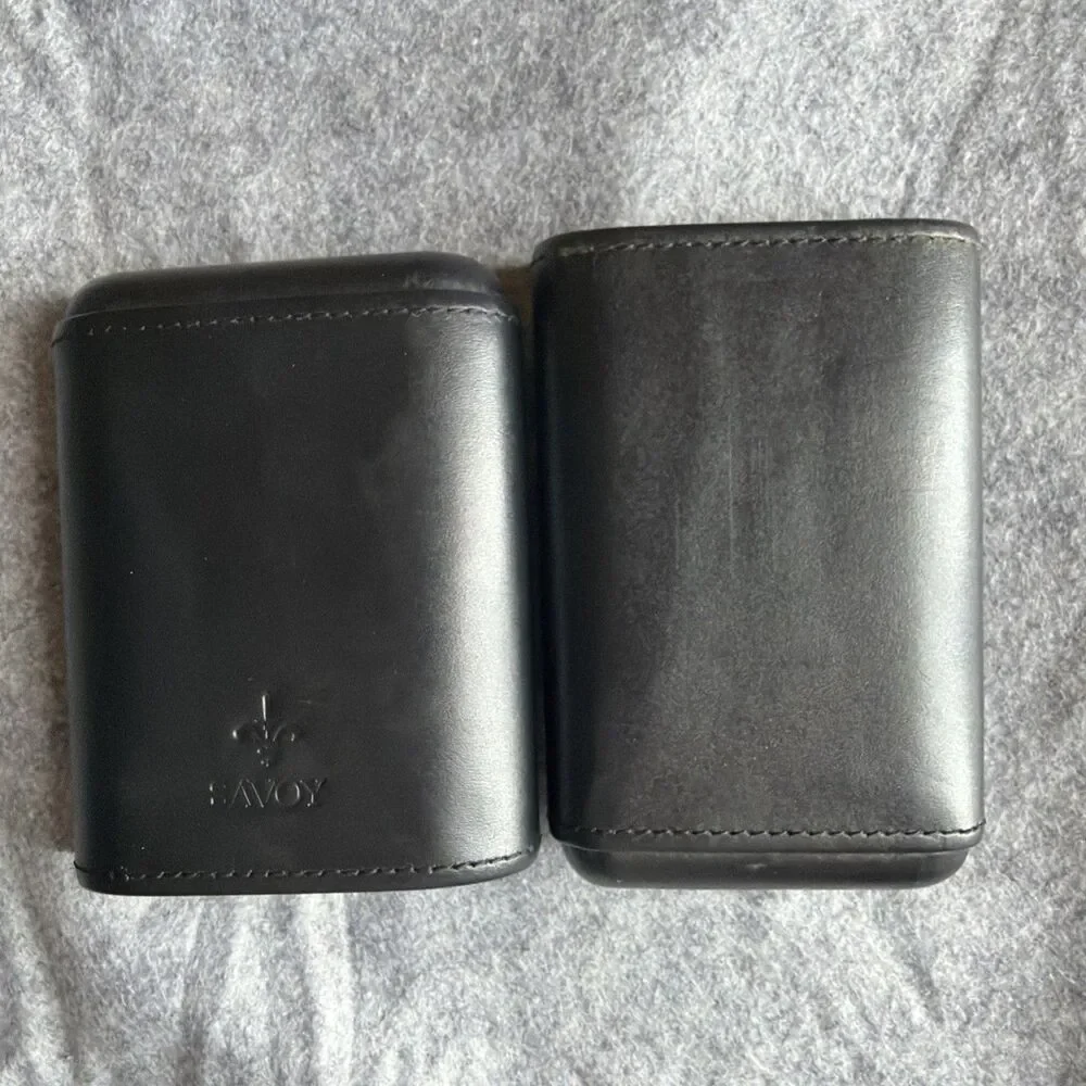 Vintage  Genuine  Leather Cigar Case Holder for 3 Cigars, Spain Made   7981/17